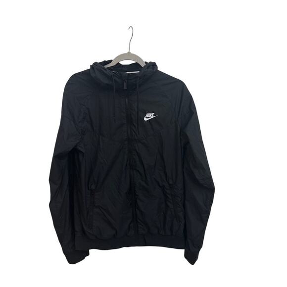 Nike Other - Nike Hooded Windbreaker Black Full Zip Dadcore All Season Jacket Men's Small
